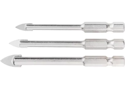 Набор сверл по керамической плитке 5 - 6 - 8мм шестигранный хвостовик MATRIX 72825 купить в Сургуте