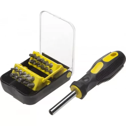 Набор STAYER Отвертка-битхолдер &quot;STANDARD&quot; с магнитом, 2-комп. рукоятка, биты Сr-V, в боксе, 21 предмет 25078-H21 купить в Сургуте