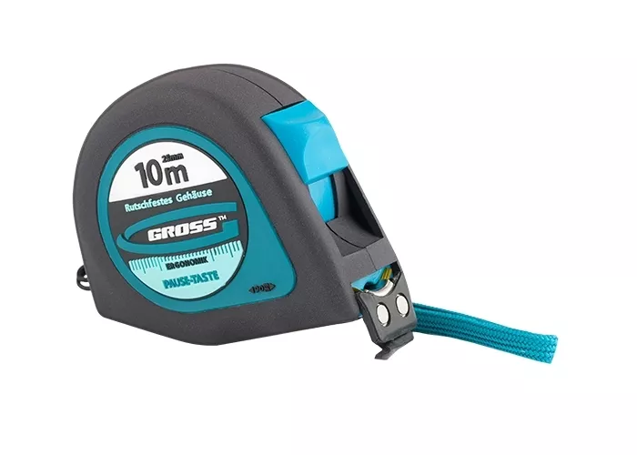 Рулетка "Ergonomisch",10 м x 25 мм, магнитный обрезиненный зацеп  GROSS 31105 купить в Сургуте