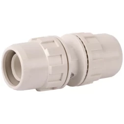 Соединитель ЗУБР &quot;ШиреФит&quot; &quot;штуцер с гайкой - штуцер с гайкой&quot;, 20мм 51490-20