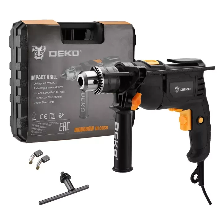 Дрель ударная DEKO DKID600W, 063-4126, в кейсе купить в Сургуте