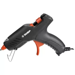 Пистолет ЗУБР "МАСТЕР" клеевой (термоклеящий), электрический, эргономичная рукоятка, рабочая температура 165град, d=8мм, 20Вт 06850-20-08_z02