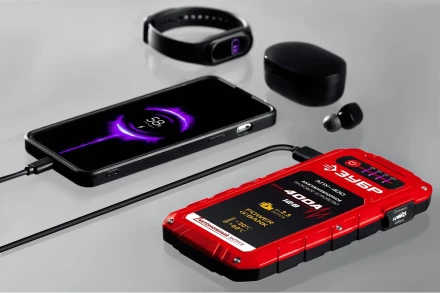 ЗУБР АПУ-400, 12 В, макс. 400 А, аккумуляторное пусковое устройство (59322) купить в Сургуте