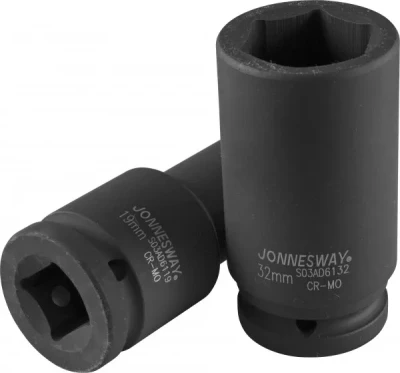 Головка ударная шестигранная 3/4" М30 удлиненная S03AD6130 Jonnesway 48587
