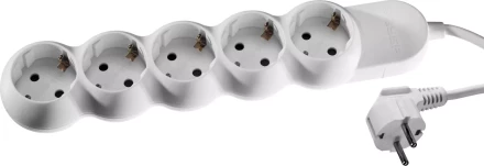 Удлинитель ЗУБР &quot;МАСТЕР&quot; электрический, ПВС сечение 1кв мм, заземл, 5 гнезд, макс мощн 3500Вт, 3м 55058-3 купить в Сургуте