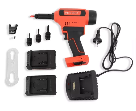 Аккумуляторный резьбовой заклепочник Messer M3000 с электронной системой настройки сжатия и счетчиком купить в Сургуте
