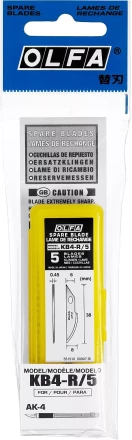 Лезвия OLFA закругленные для ножа AK-4, 6(8)х38х0,45мм, 5шт OL-KB4-R/5 купить в Сургуте