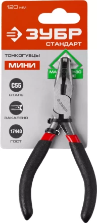 Тонкогубцы ЗУБР &quot;СТАНДАРТ&quot;, 120мм 22169-3 купить в Сургуте