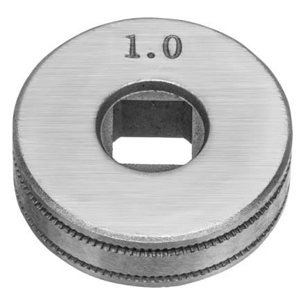 Подающий ролик, U профиль зубчатый под флюсовую проволоку 0,8-1мм посадка квадрат, 2 шт Denzel 93653 купить в Сургуте