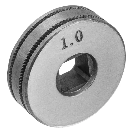 Подающий ролик, U профиль зубчатый под флюсовую проволоку 0,8-1мм посадка квадрат, 2 шт Denzel 93653 купить в Сургуте