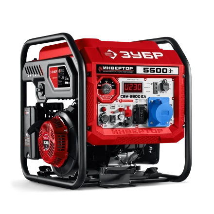 ЗУБР 5500 Вт, инверторный генератор с электростартером и розеткой АВР (СБИ-5500ЕА) купить в Сургуте