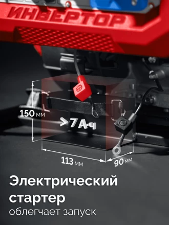 ЗУБР 5500 Вт, инверторный генератор с электростартером и розеткой АВР (СБИ-5500ЕА) купить в Сургуте