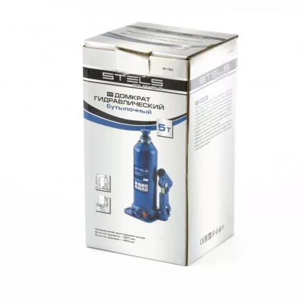 Домкрат гидравлический бутылочный 5 т h подъема 207-404 мм Stels 51163 купить в Сургуте