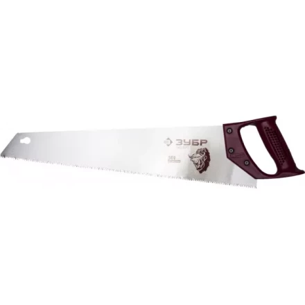 Ножовка ЗУБР &quot;ЭКСПЕРТ&quot; по дереву, прямой закаленный зуб, пластмассовая ручка, шаг зуба 3,5мм, 500мм 15071-50 купить в Сургуте