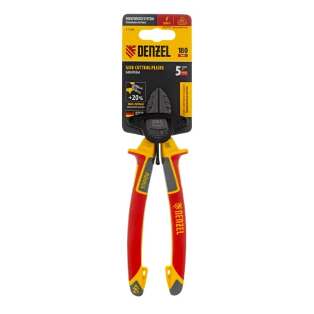 Бокорезы, диэлектрические рукоятки Denzel 17789, до 1000 В, трехкомпонентные рукоятки, 180 мм купить в Сургуте