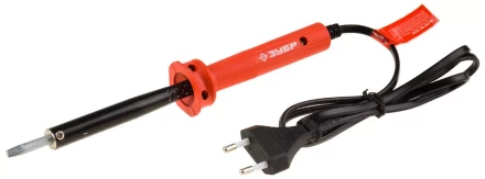 Электропаяльник ЗУБР &quot;МАСТЕР&quot; с пластиковой рукояткой и долговечным жалом, форма клин, 60Вт 55400-60 купить в Сургуте