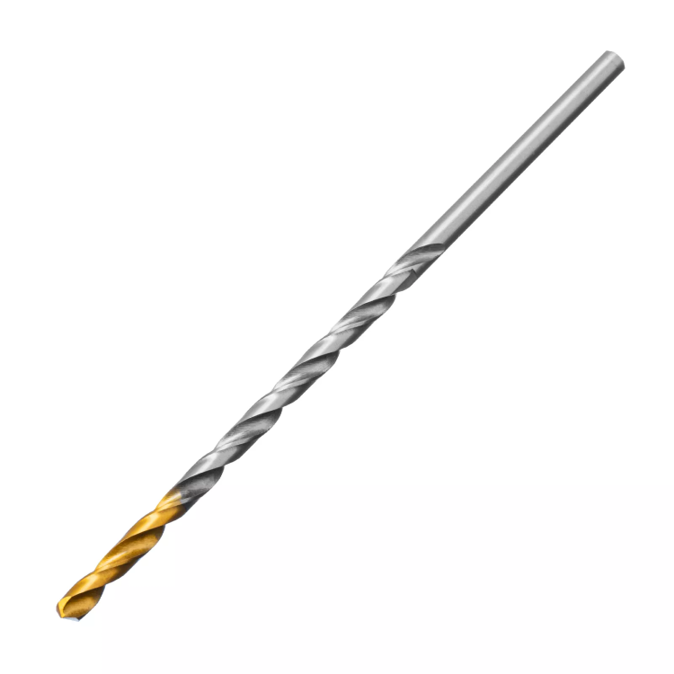 Сверло спиральное по металлу 4 х 119 мм, Р6М5, Golden Tip, удлиненное Denzel 718250 купить в Сургуте