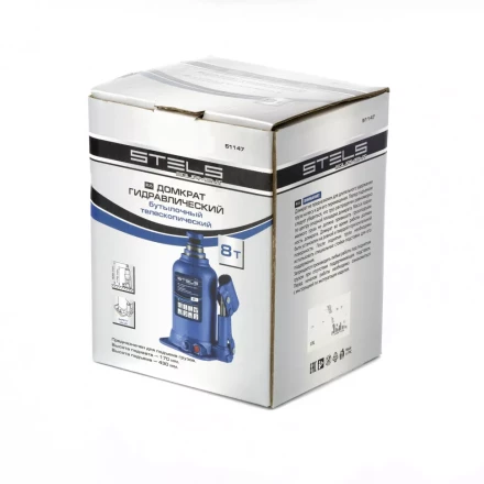Домкрат гидравлический бутылочный телескопический 8 т подъем 170-430 мм Stels 51147 купить в Сургуте