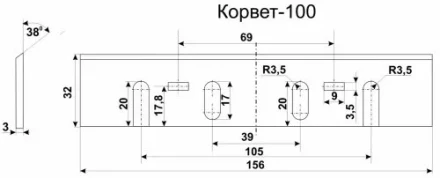 Нож К-100 комплект 2шт 25529 купить в Сургуте