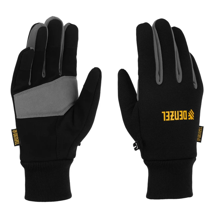 Перчатки универсальные, двойные, работа с сенсорным экраном, вязаная манжета, размер 10// Denzel 68094 купить в Сургуте