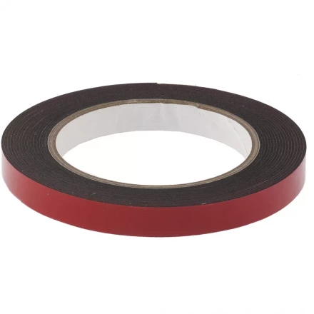 Лента клейкая на вспененной основе двусторонняя черная усиленная 12 мм х 5 метров MATRIX 89083 купить в Сургуте