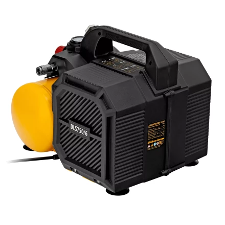 Компрессор Denzel DLS750/6 58019 безмасляный малошумный 750 Вт, 140 л/мин,ресивер 6 л купить в Сургуте