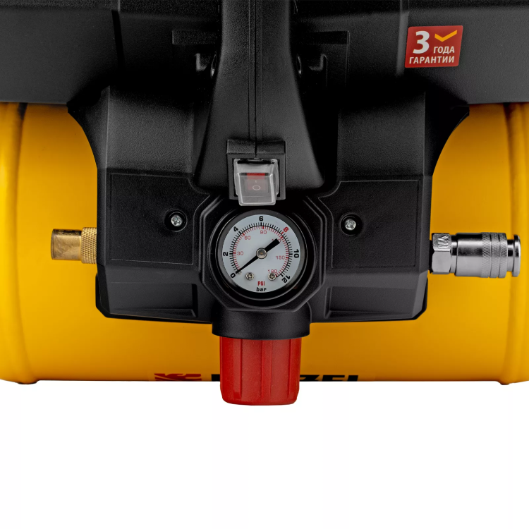 Компрессор Denzel DLS750/6 58019 безмасляный малошумный 750 Вт, 140 л/мин,ресивер 6 л купить в Сургуте
