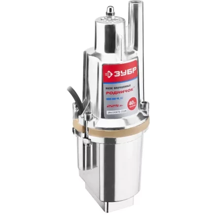 Насос ЗУБР &quot;Родничок&quot; вибрационный, погружной, для чистой воды, 18 л/мин, напор 60м, шнур 40м, 225Вт ЗНВП-300-40_М2_Х купить в Сургуте