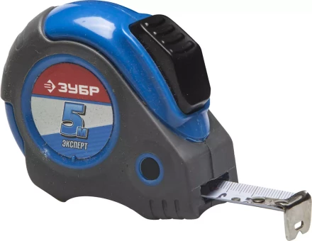 Рулетка ЗУБР &quot;ЭКСПЕРТ&quot;, двухкомпонентный корпус, автостоп, 5м/19мм 34057-05-19_z02 купить в Сургуте