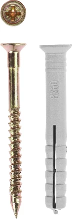 Дюбель-гвоздь ЗУБР &quot;МАСТЕР&quot; полипропиленовый, потайный бортик, 8 x 120 мм, 2 шт 4-301346-08-120 купить в Сургуте