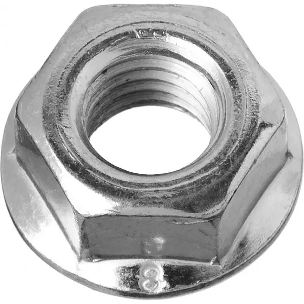 Гайка DIN 6923 с фланцем, M6, 14 шт, кл. пр. 8, оцинкованная, ЗУБР 303636-06 купить в Сургуте