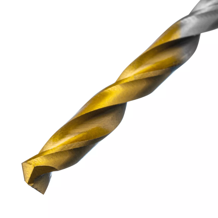 Сверло спиральное по металлу Denzel  4,5 х 126 мм, Р6М5, Golden Tip, удлиненное, 718252 купить в Сургуте
