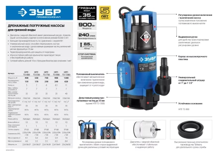 Насос дренажный НПГ-Т3-1300 серия ПРОФЕССИОНАЛ купить в Сургуте