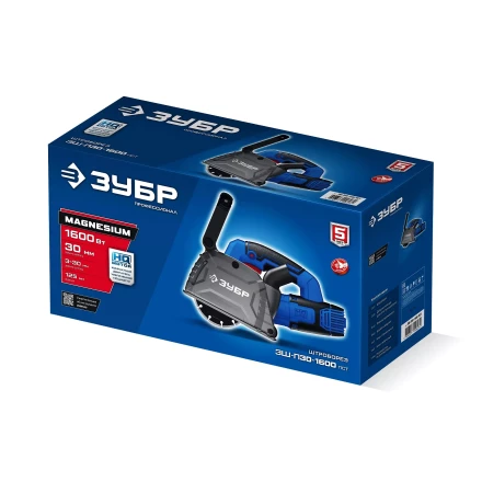 ЗУБР d 125 мм, 1600 Вт, 30 мм, штроборез (бороздодел), Профессионал (ЗШ-П30-1600 ПСТ) купить в Сургуте