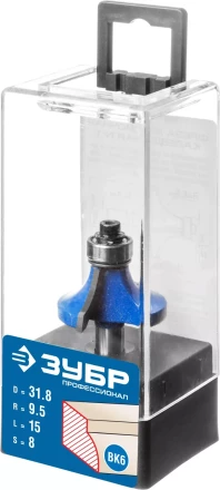 ЗУБР 31.8 x 15 мм, радиус 9.5 мм, фреза кромочная калевочная №1, Профессионал (28701-31.8) купить в Сургуте