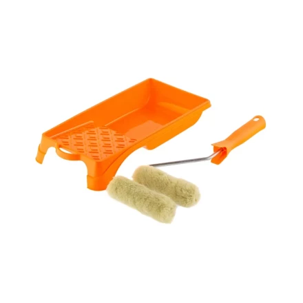 Малярный набор для фасадных работ: кювета 150 мм х 290 мм и мини-валик 110 мм Сибртех 80457 купить в Сургуте