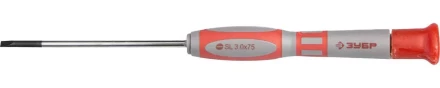 Отвертка ЗУБР &quot;МАСТЕР&quot; для точных работ, Cr-V, SL 3,0x75мм 25631-3.0-075 купить в Сургуте
