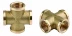 Крестовина GENERAL FITTINGS латунь, г/г/г/г, 1/2&quot; 51049-1/2 купить в Сургуте