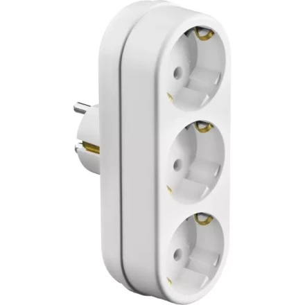 Разветвитель СИБИН электрический линейный с заземлением, 3 гнезда, 16А/220В 55099-3 купить в Сургуте