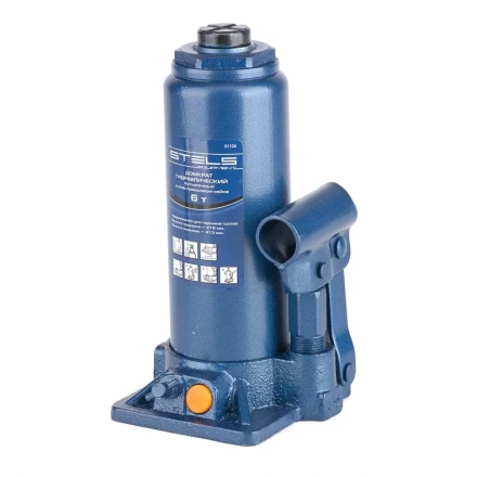 Домкрат гидравлический бутылочный 6 т h подъема 216–413 мм в пластиковом кейсе  STELS 51124 купить в Сургуте