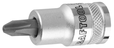 Торцовая бита-головка KRAFTOOL &quot;INDUSTRIE QUALITAT&quot;, материал S2, PHILLIPS, сатинированная, 1/2&quot;, PH4 27901-4_z01 купить в Сургуте