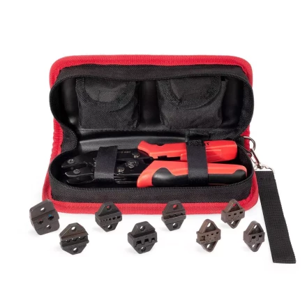 Пресс-клещи КВТ СТС+8 с 8 матрицами для опрессовки автоклемм, втулочных, изолированных и неизолированных наконечников, Dupont (набор) (89225) купить в Сургуте