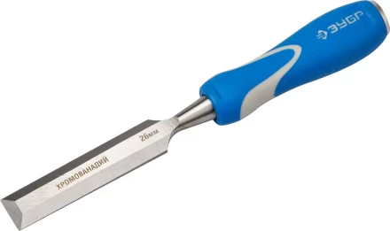 Стамеска ЗУБР &quot;ЭКСПЕРТ&quot; с ударопрочной двухкомпонетной ручкой и стальным затыльником для ударных работ, 26мм 18097-26 купить в Сургуте