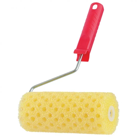 Валик &quot;Структурный&quot; поролоновый с ручкой Matrix, &quot;горошек&quot;, 180 мм, D 80 мм, D ручки 6 мм, 80215 купить в Сургуте