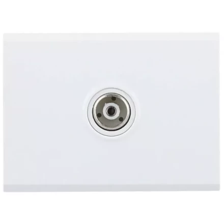 Розетка СВЕТОЗАР &quot;ЭФФЕКТ&quot; телевизионная, без вставки и рамки, цвет белый SV-54415-W купить в Сургуте