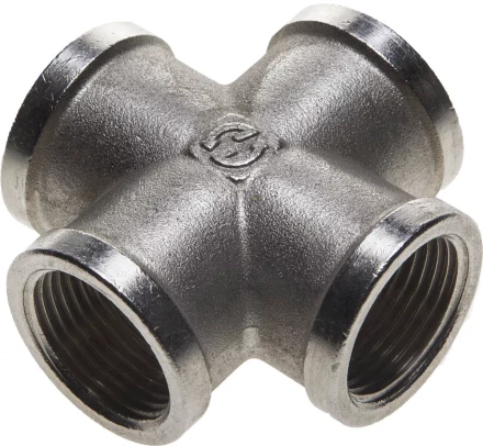 Крестовина GENERAL FITTINGS никелированная латунь, г/г/г/г, 3/4&quot; 51048-3/4 купить в Сургуте