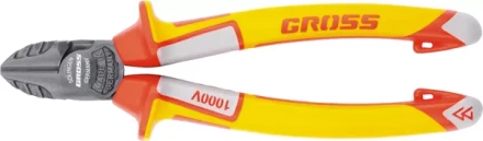 Бокорезы, диэлектрические рукоятки, до 1000 В, трехкомпонентные рукоятки, 180 мм GROSS 17582 купить в Сургуте