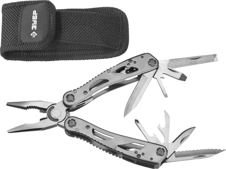 ЗУБР МАСТЕР мультитул 12 в 1 облегченные стальные ручки, нейлоновый чехол, 105 мм (47752) купить в Сургуте