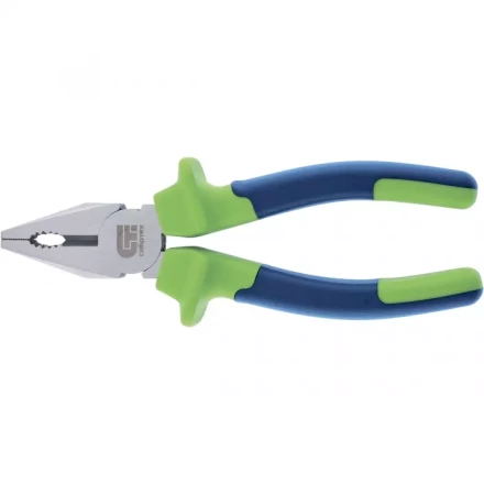 Плоскогубцы комбинированные 180 мм двухкомпонентные рукоятки СИБРТЕХ 17051 купить в Сургуте