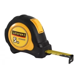 Рулетка STAYER "MASTER" "OMEGA" автостоп, обрезиненный корпус, 5мх19мм 3402-05-19_z01